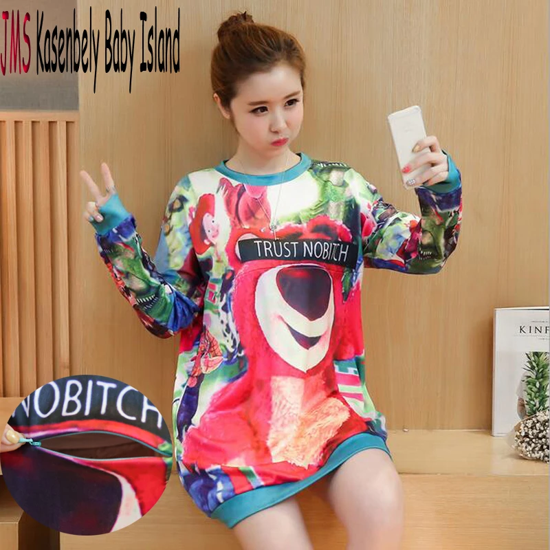 

JMS Kasenbely Maternity Warm Thicken Nursing top nursing Breastfeeding Loose pregnancy clothes for Maternity Cotton Tops