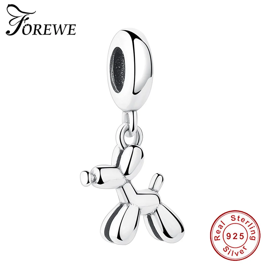 

100% 925 Sterling Silver Charm Beads Balloon Dog Seahorse Bee Pendant Charm Fit Original Pandora Bracelet & Necklace DIY Jewelry