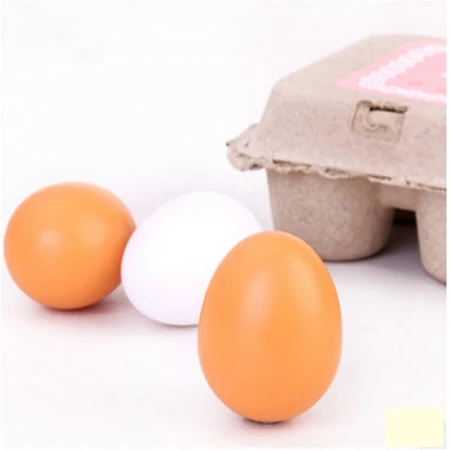 

GEEK KING Wooden Toys Pretend Play Food Eggs Baby Toys Set Yolk Food Egg Preschool Wood Toys for Children Gift freeshipping