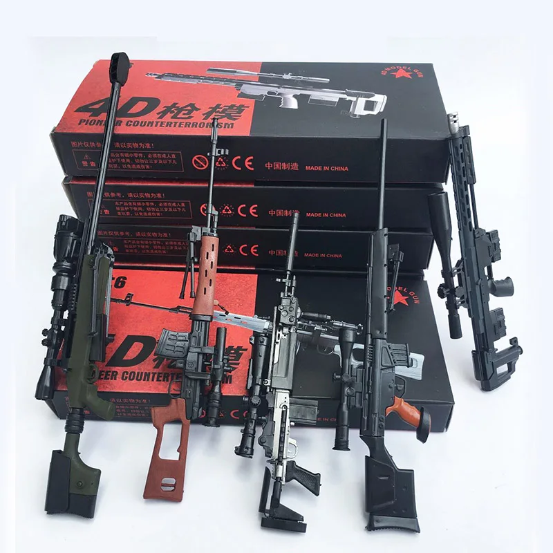 

5pcs/set Scale 1:6 Painting Assembly Gun MK14 Assault /SVD Sniper Rifle can not Shoot Weapon Game Props Model toy A304