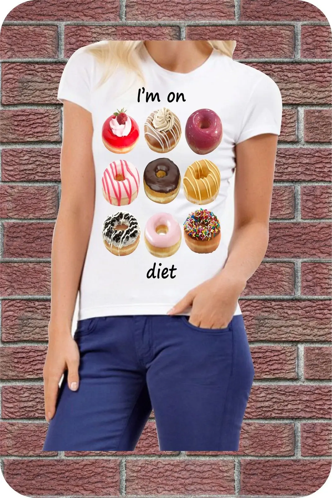 

Doughnut diet love food colourful funny women men t shirt vest top design sweet Cool Casual pride t shirt men Unisex New Fashion