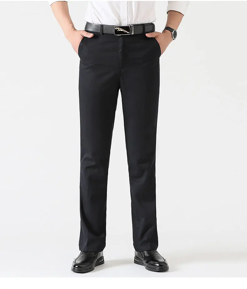 MuLS Casual Pants Men Cotton Straight Cargo Man Pant Spring Summer Autumn Formal Male Work Trousers MidWaist Full Length Size 40 11