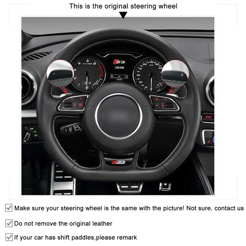 MEWANT черная замшевая искусственная кожа для Audi S1 8X S3 8V Sportback S4 B8 Avant S5 8T S6 C7 S7 G8 RS Q3 8U SQ5
