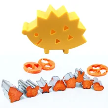 10 шт. мини-форма для фруктов из нержавеющей стали мультяшное животное мини-морковь печенья, вырезанная помадкой, кроличий кролик, Ломтерезка, торт