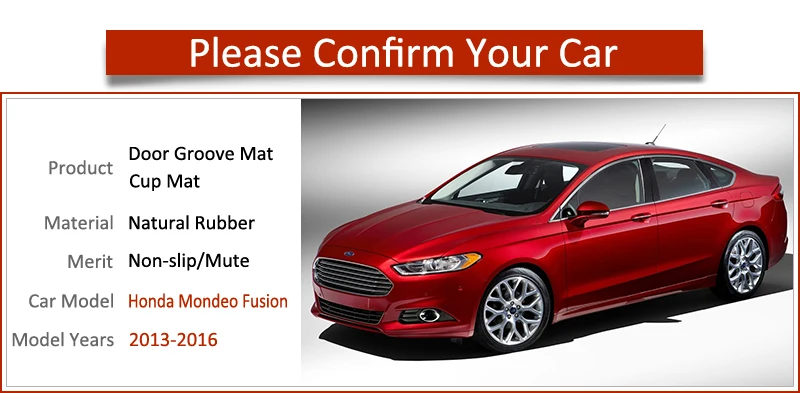 Для Ford Mondeo Fusion 2013~ противоскользящая резиновая подушка для чашки Коврик для двери V MK5 5 аксессуары наклейки для автомобиля Стайлинг