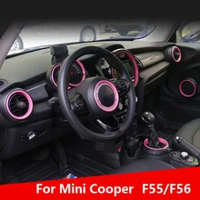 ABS интерьерный Декор Молдинги метр наклейка капота воздуховыпускное отверстие Динамик отделкой рулевого рулевая панель крышки для Mini Cooper F55 F56