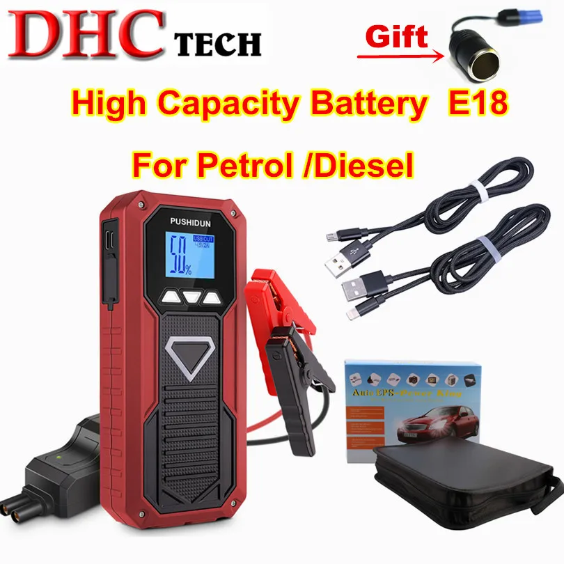 

High power E18 Car Jump Starter 12000mAh Power Bank 800A Portable Car Battery Booster Charger 12V Starting Device For car truck