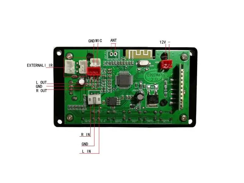 DC9V-12V MP3/WAV/WMA/FLAC текст Дисплей Запись Bluetooth аудио декодер доска