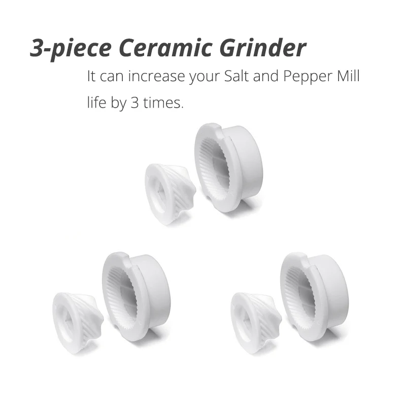 3 упаковки керамическая мельница для дерева соли и перца|Мельницы| |