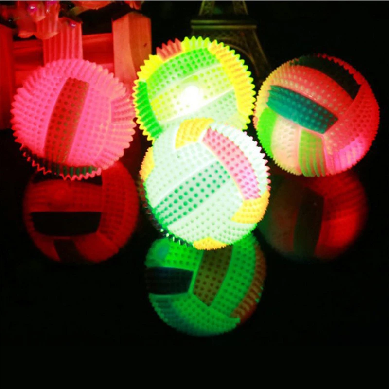 Details about   LED Volleyball Flashing Light Up Color Massage Bouncing Hedgehog Ball Kids Gift 