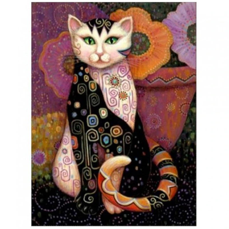 

Diy 5D Diamond Painting Cat M028 Cross Stitch Embroidery Craft Home Decor