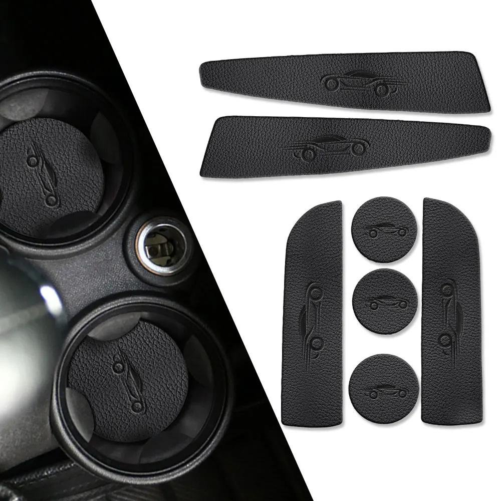 Car Door Groove Mat PU Leather Car Anti Slip Mat for 2012 2013 BMW mini