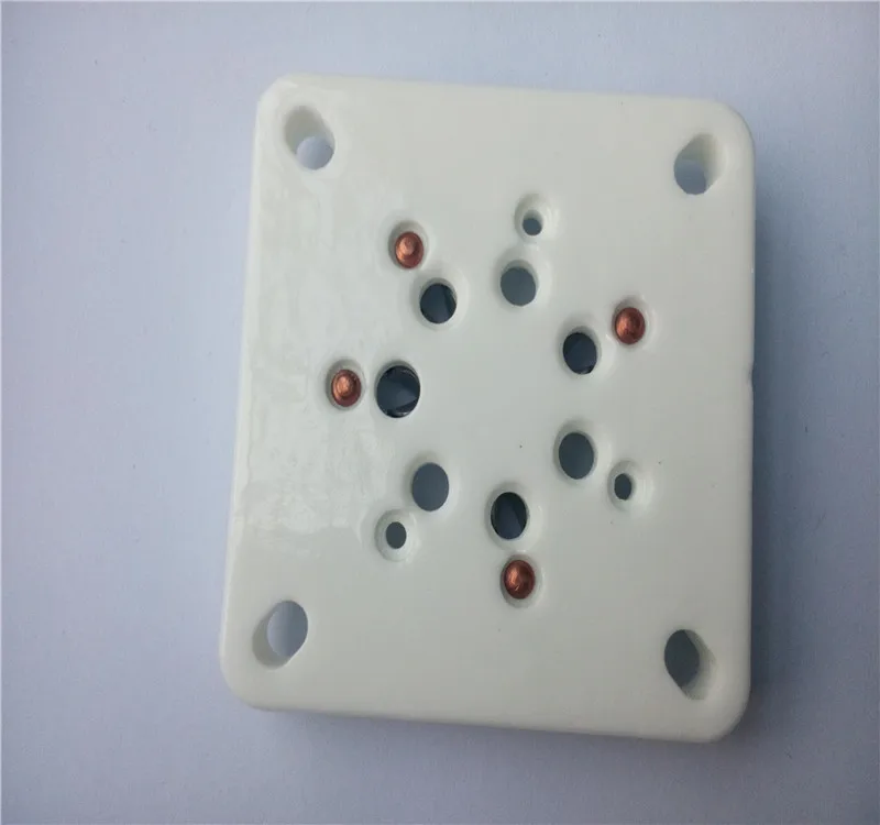 

2pcs ceramic tube socket GZC7-4 seat tube socket 4 pin silver for amplifier PCB GM70,GM71