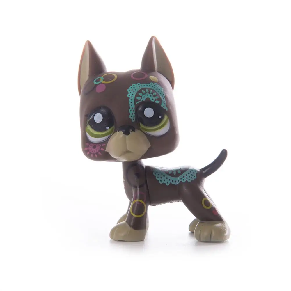 

New rare animal pet shop lps toy dog dachshund brown 556 675 original figure collie cocker spaniel great dane child gifts