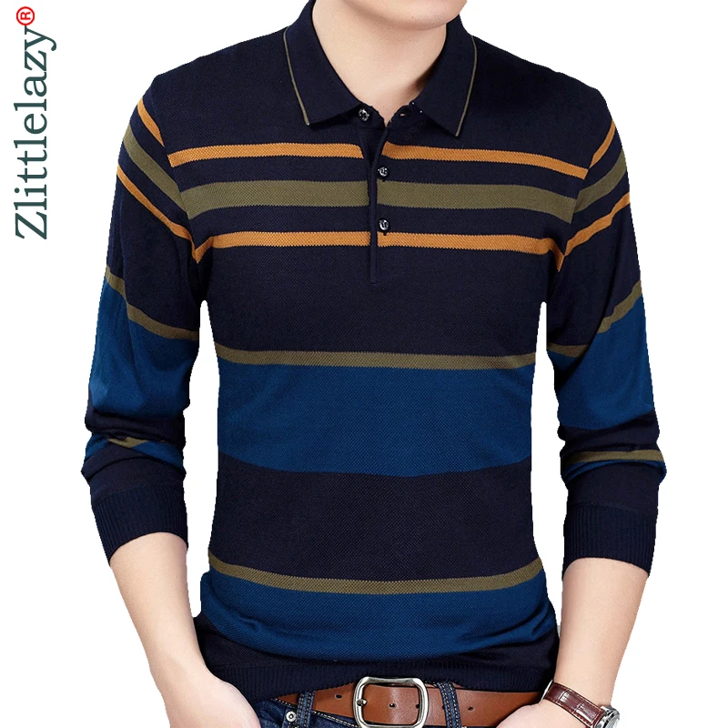 2018 brand new casual social striped pullover men sweater