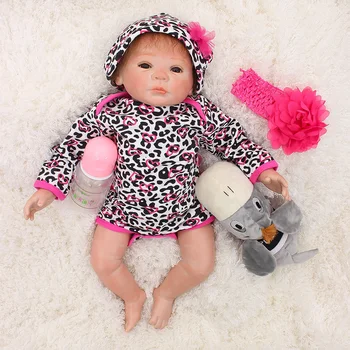 

Soft silicone reborn baby dolls toys gif t19"46cm newborn Bebes reborn girl dolls play house toys boneca reborn
