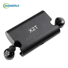 Fashion X2T USB Bluetooth Earphone mini Wireless headsets with charging box Hifi Sounds Bluetooth Earphones fone