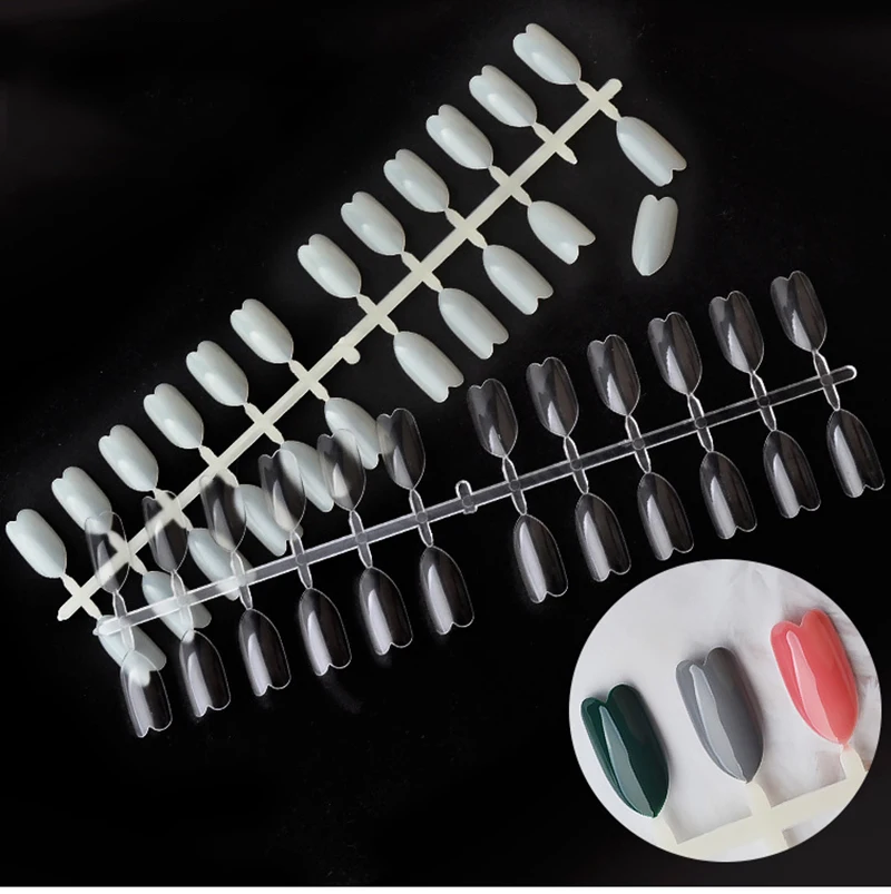 

240 Pcs Nail Color Card Love Shell Color Card Nail Polish Glue Display Card Heart Shape Exercise Phototherapy Glue Showing Tools