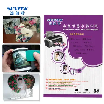 

Water slide decal paper A4 white color inkjet water transfer paper ceramic waterslide decal paper CE, RoSH, REACH(20 sheets/lot)
