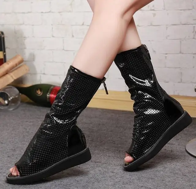 Flat peep toe bootie Clearance