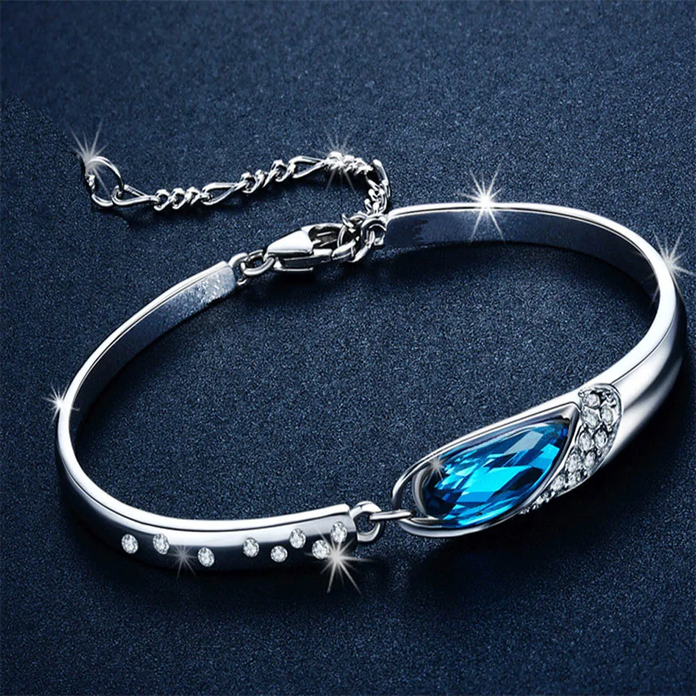 

2017 Jewelry Hot Sale Wholesale Crystal Bangle Bracelet for Women Tops Fashion Jewelry Christmas Gift
