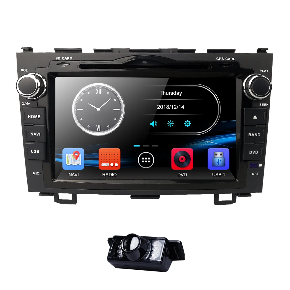 Sale for HONDA CRV 2007-2011 GPS Navigation 8" 2 din car monitor Bluetooth RDS Radio Steering Wheel Control USB Subwoofer AUX CAM-IN 1