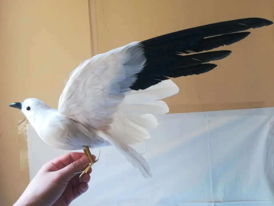 large 32x60cm simulation seagull bird ,foam & feathers spreading wings seagull model toy,prop,pendant Decoration gift w0221 the seagull