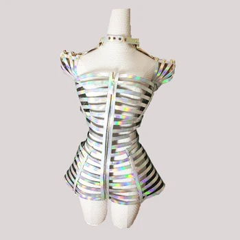 

2020 Songyuexia Mirror fashion laser costume female singer dj personality costume costumes