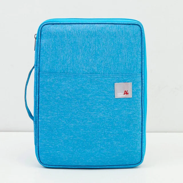 Многофункциональная Сумка для документов формата А4, портативная водонепроницаемая сумка для хранения из ткани Оксфорд, для ноутбуков, ручек, компьютеров - Цвет: Sky Blue