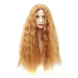 Парики из искусственных волос без шапочки-основы короткий кудрявые черный парик для Хэллоуина карнавальный парик