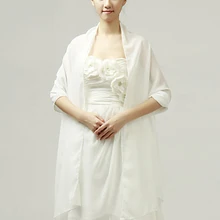 Шифоновая вечерняя накидка на каждый день вечерний Жакет белый цвет слоновой кости черный Болеро