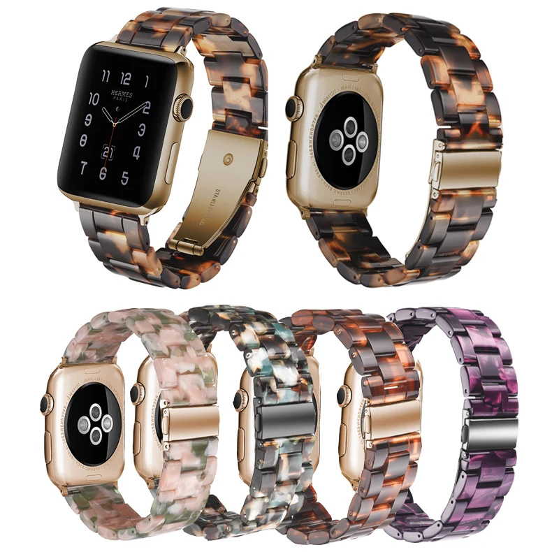 Ремешок из смолы для Apple watch band 5 4 3 2 1 для iwatch band 42 мм 38 мм 44 мм 40 мм аксессуары браслет ремень