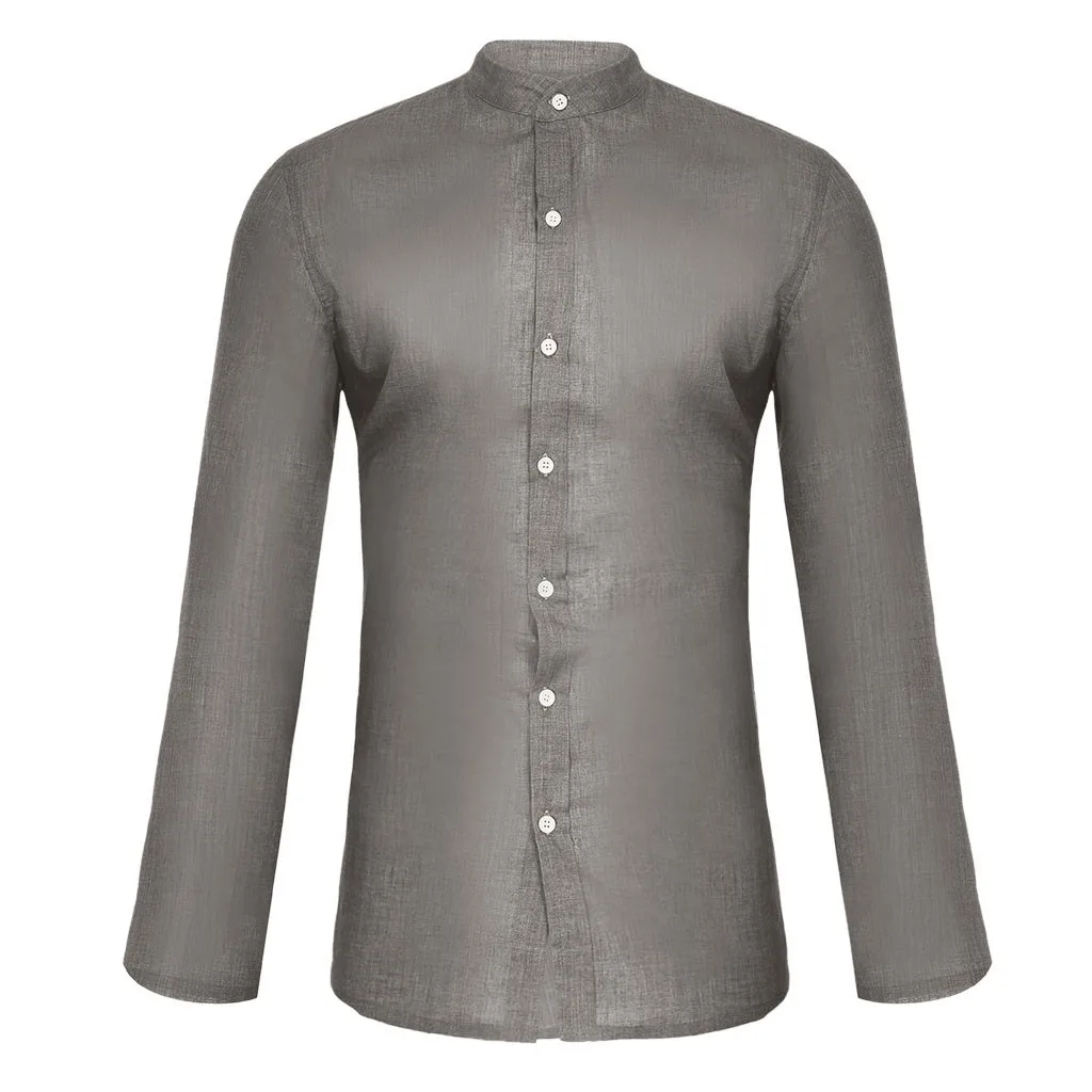 Рубашка camisa masculina мужская рубашка мужские рубашки chemise homme уличная camisa social Чистый хлопок и лен рубашка Z4 - Цвет: B