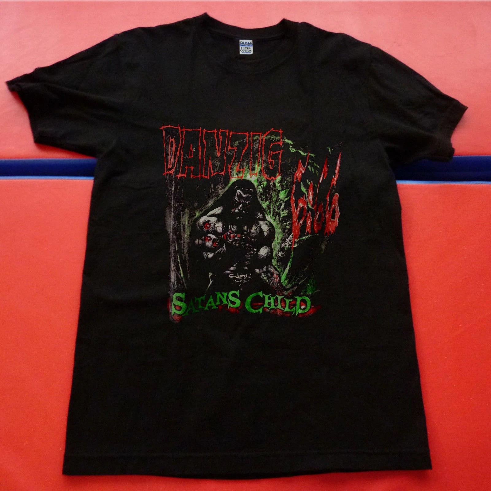 

Danzig t shirt Vtg 90s Satans Child Heavy Metal Hard Rock Misfits REPRINT S-XXL