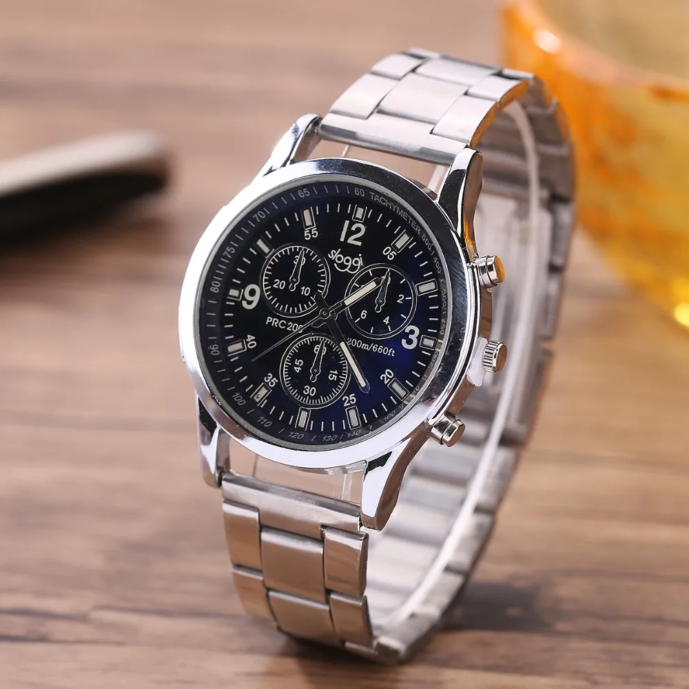 Sloggi Brand relogio masculino Wristwatch Women Three Eye Metal steel Band Watch Business Quartz Watch For Lady Relojes De Mujer