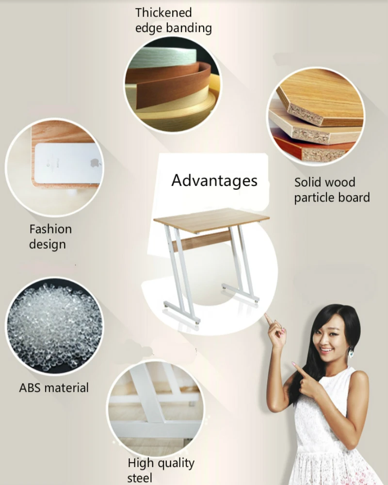 Simple Computer Desk Creative Office Staff Table Household Multifunction Writing Desk Dormitory Unadjustable Student Stable Desk Simple Computer Desk Creative Office Staff Table Household Multifunction Writing Desk Dormitory Unadjustable Student Stable Desk