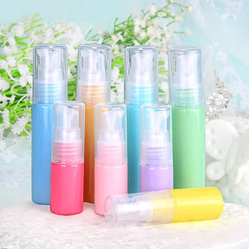 

10pcs/40pcs 10ml Cute Candy Colors PET Pump Bottles 30ml Plastic Lotion Cream Refillable Bottles Empty Containers Free Shipping