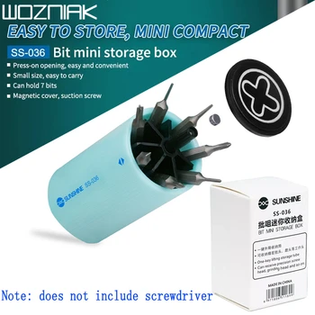 

SUNSHINE SS-036 Mini Receiving Box Screwdriver Batch Head Magnetic Mini Storage Box