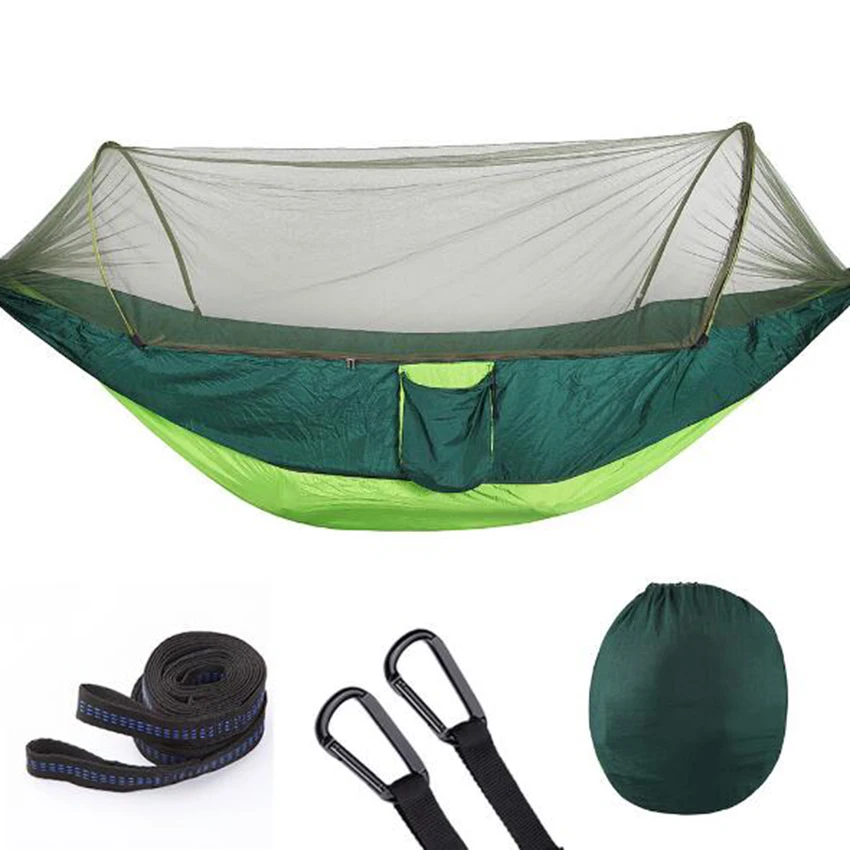 2 человека мульти Применение Портативный гамак, походный лагерный живых гамак с москитной сеткой мешок качели hamac кровать, палатка Применение мебель