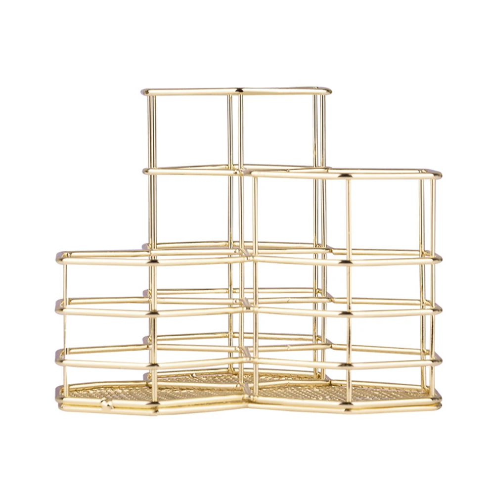 

Home Hexagonal Combination Vase Gift Fashion Sundries Storage Pen Holder Iron Wire Simple Organizer Desktop Decoration Modern