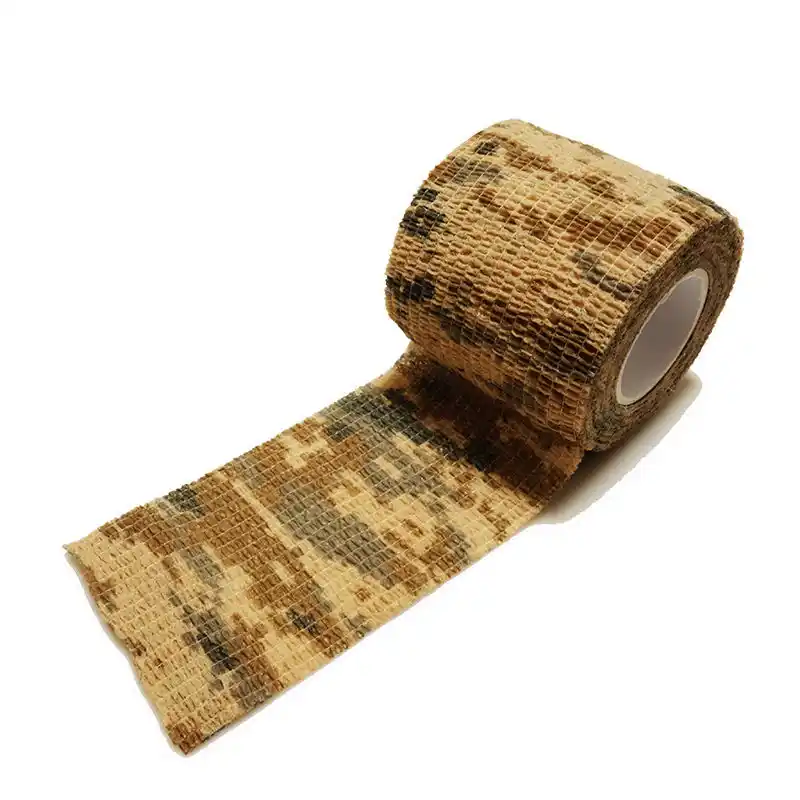 Cinta Adhesivo Elástico Reusable Camuflaje Snowcamo Nieve Airsoft Pr