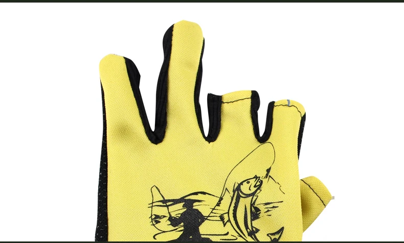 ROSEWOOD спортивные противоскользящие рыболовные перчатки 3 полупальцев дышащие, пот, нежные солнцезащитные перчатки 5 цветов 1 пара/лот