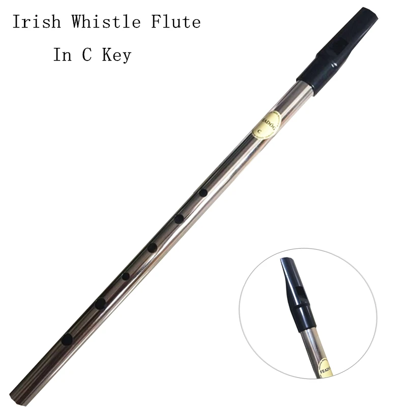Irish Whistle Flute Feadog Tin Feadan C key Flauta 6 Hole Pennywhistle Ireland Mini Wind Musical