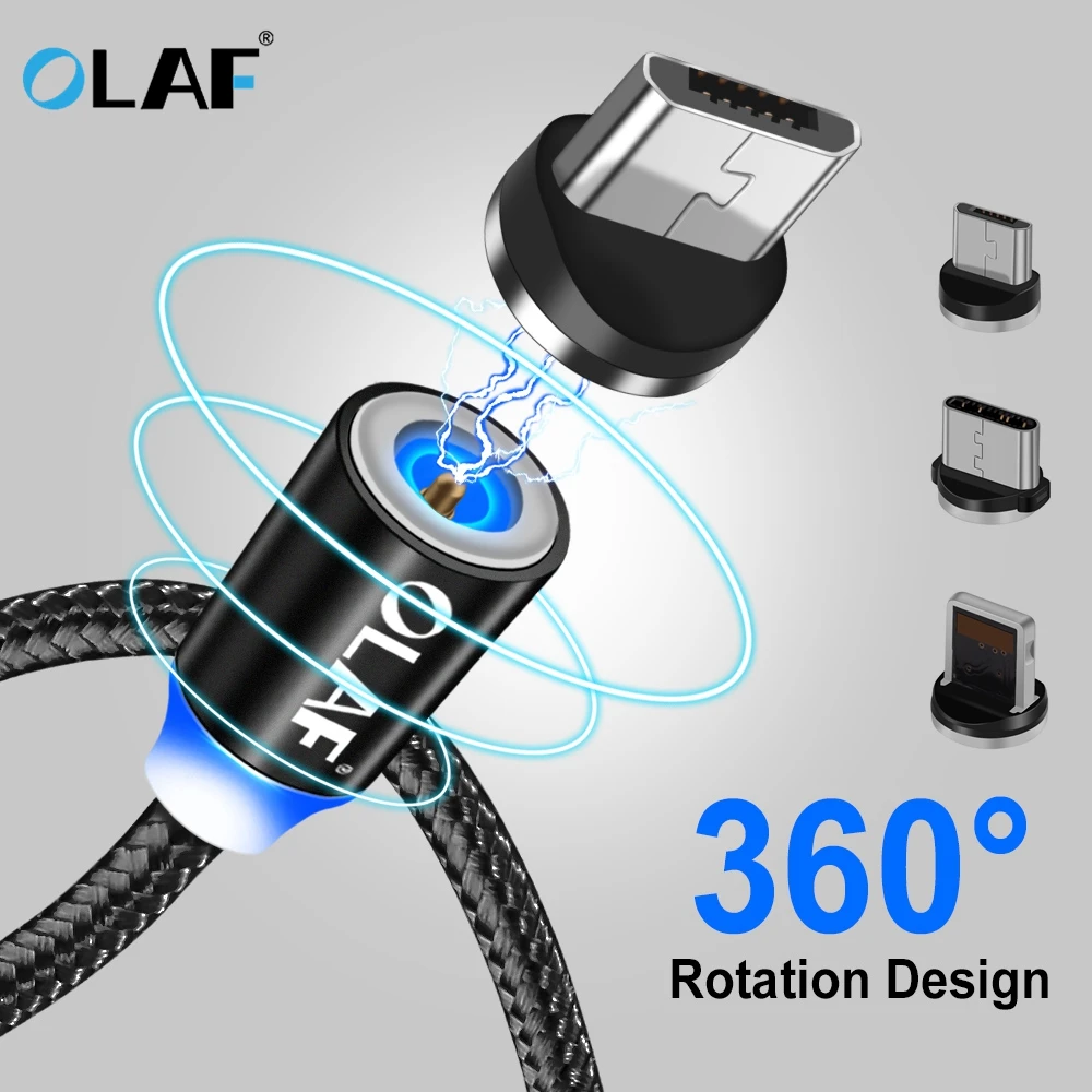 

OLAF Magnetic Cable Micro usb Type C Fast Charging Adapter Microusb Type-C Magnet Charger USB C For iphone Huawei Samsung xiaomi