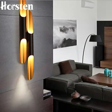 Horsten креативная двойная головка алюминиевая труба лампа цилиндрический настенный светильник бар кофейня Ресторан гостиная спальня настенный светильник