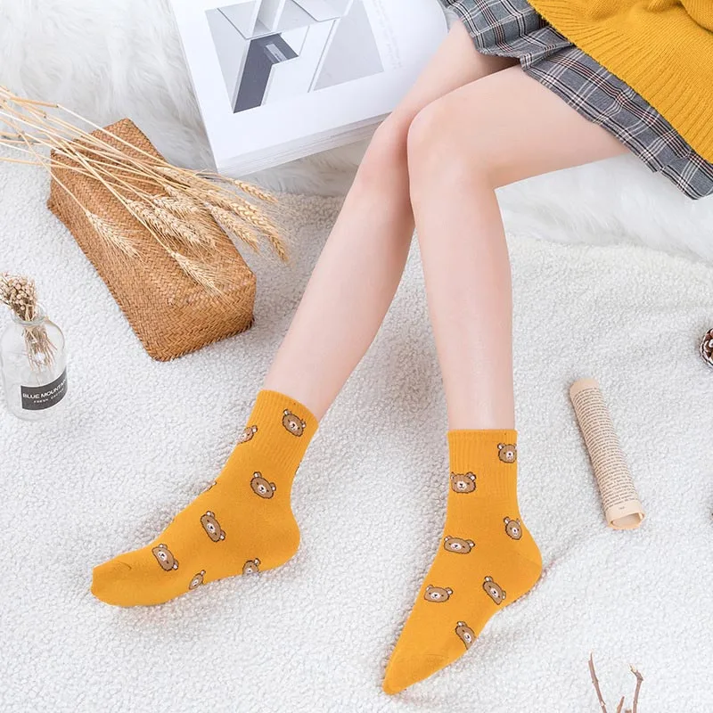Nouveau-Produit-Automne-Hiver-Harajuku-Beau-Dessin-Anim-Coll-ge-Style-Chaussettes-Femmes-Heureux-Kawaii-Ours(1)