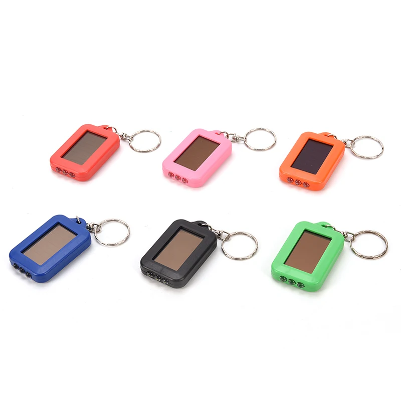 

Mini LED Flashlight Keychain Solar energy storage Portable Keyring Light Torch Key Chain Emergency Camping Lamp backpack light