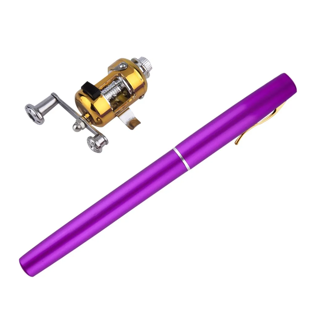 Vara de Pesca Vara de Pesca de Combinação Combinação de Combinação de Alumínio Forma Caneta Telescópica Bolso Mini de Pólo Liga 2018 Dropshipping 34 Cheap Conj. de varas
