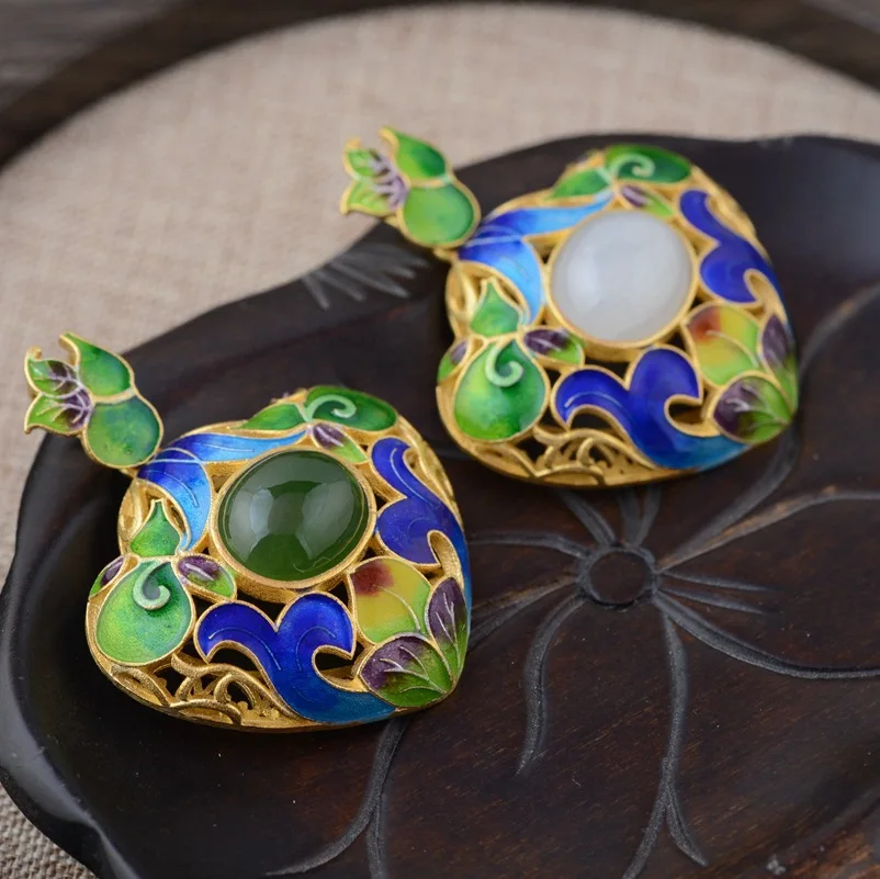 

S925 silver Cloisonne female wholesale exquisite gift explosion