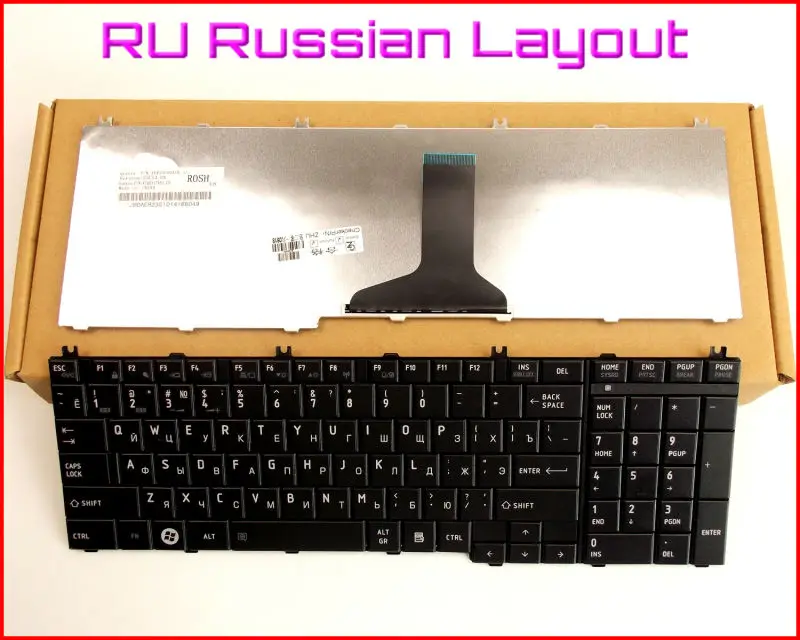 Новая клавиатура RU Русский версия для Toshiba Satellite L675-S7044 L675-S7048 L675D-S7013 L675D-S7022 ноутбука черный